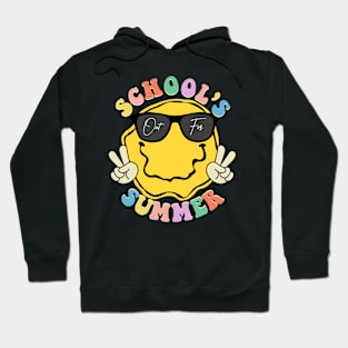 Last Day Of School Graduation Groovy Schools Out For Summer Hoodie